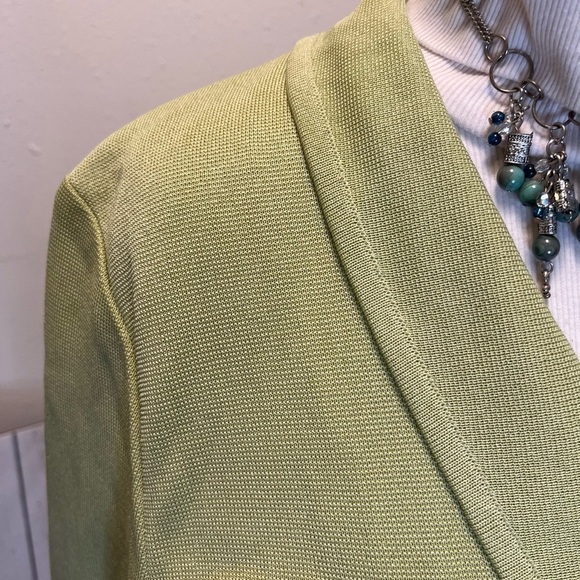 𝅺PLEIN Air Green Jacket with rhinestone button. - Picture 3 of 12